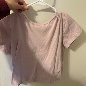 Women's Pink and Purple Crop-top